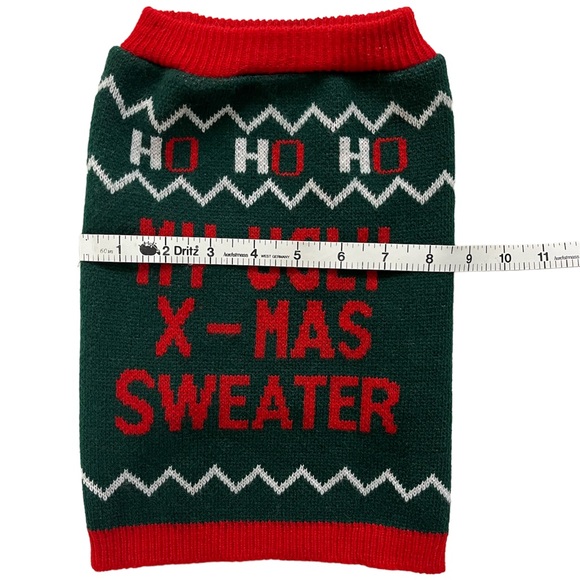 ⭐️ 4/$25 My Ugly X-Mas Sweater, Dog Fair Isle Christmas Pet Sweater, Size: Small - Picture 4 of 10